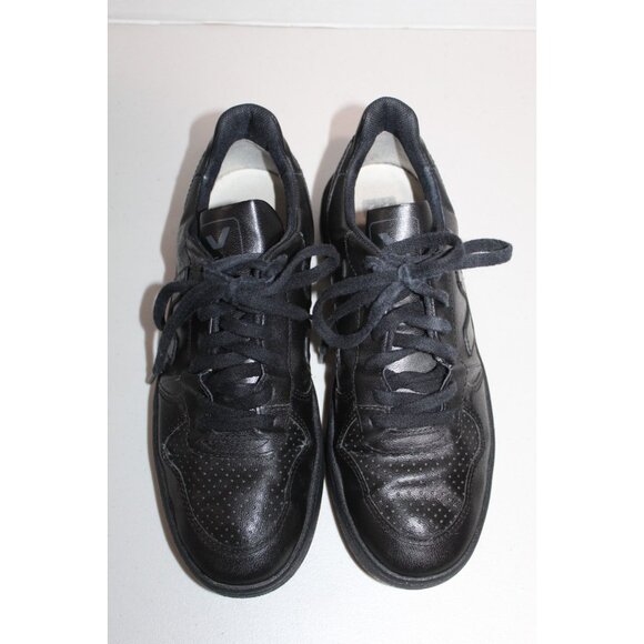 VEJA V-10 CWL Vegan Shoes Women’s US 10 Full Black Low Top Sneaker Casual - Picture 4 of 9